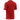 Red t-shirt with a logo on the sleeve against a black background
