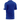 Blue sports jersey with a logo on the sleeve against a white background