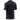Black t-shirt with a logo on the sleeve against a white background