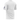 White t-shirt with a logo on the sleeve against a black background