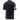 Black t-shirt with a white sleeve patch on a transparent background