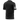 Black t-shirt with a white sleeve patch on a transparent background