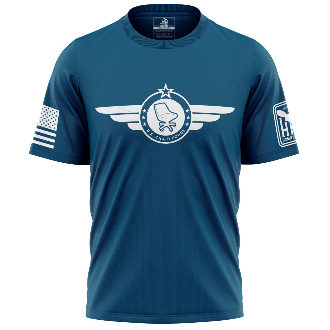 US Chair Force - US Air Force T-shirt - S-3XL, Cool Blue | Hidden Hare