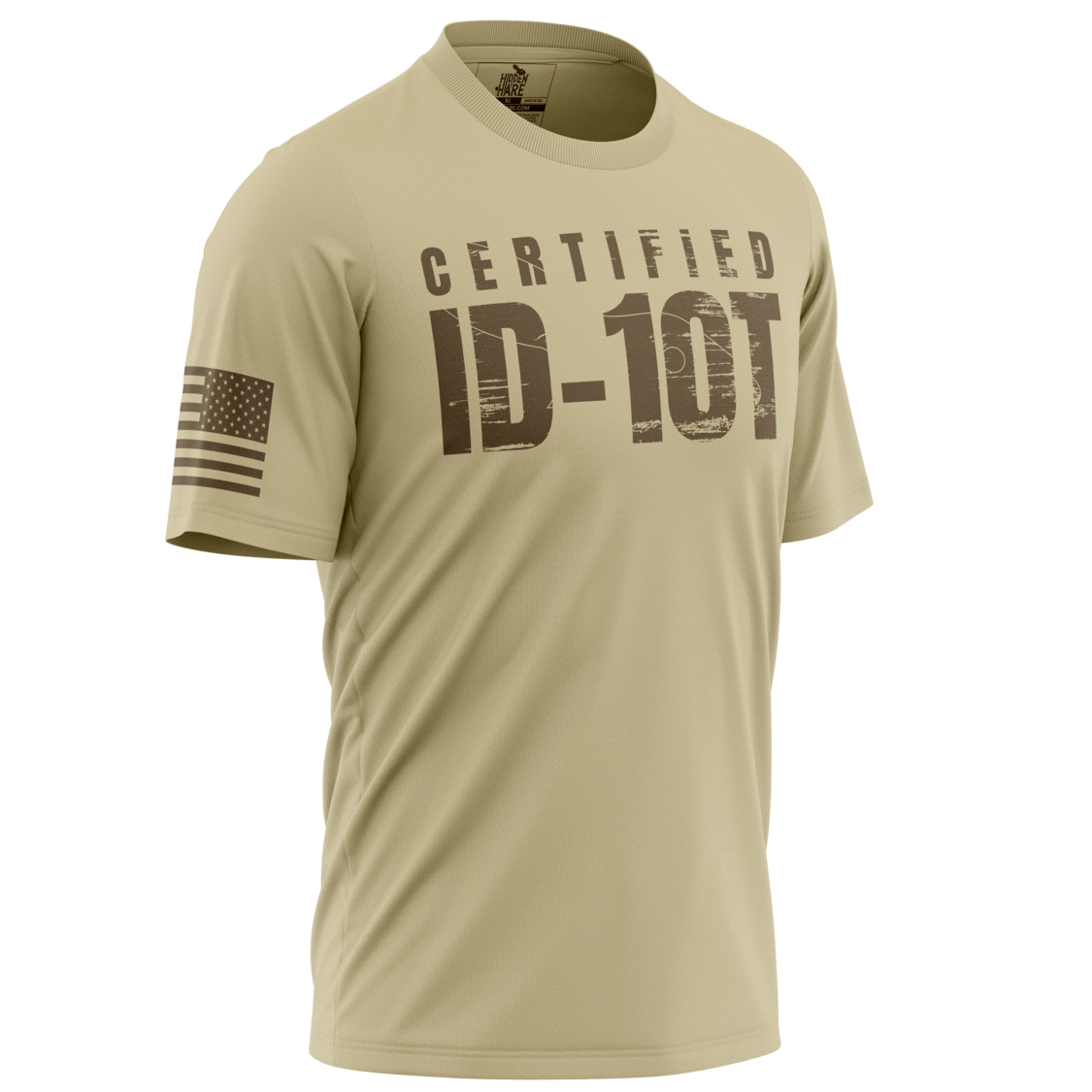 Certified ID-1OT - US Army T-shirt - S-3XL, Desert Tan | Hidden Hare